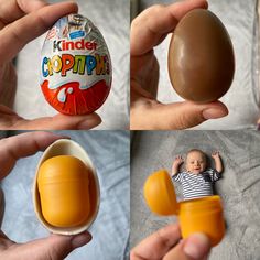 an egg being held by two hands and another hand holding an egg