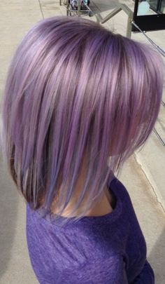 Lavender, silver, steel blue hair Silver And Rainbow Hair, Silver Hair With Purple, Steel Blue Hair, Hair With Purple, Light Pink Hair, Pravana Vivids, Messy Haircut, Lilac Hair, Hair Follicles