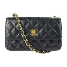 Chanel Mini Matelasse Shoulder Bag Black Chain [Height] Approx. 11 Cm [Width] Approx. 18.5 Cm [ Depth] Approx. 5 Cm [Shoulder Strap] Approx. 110 Cm Chanel Mini, Shoulder Bag Black, Black Chain, Chanel Bags, Shoulder Strap, Chanel, Bag Lady, Shoulder Bag, Chain