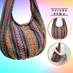 This shoulder bag made from beautiful woven cotton. This sturdy and durable bag is useful and big enough for all your daily essentials. Material: Woven Cotton Color: Multi-Color 🎯Feature : 1 interior zipper pocket 1 top zipper closure 📐Measurements: Wide:  21" Height:  12"  Depth:  6" Strap Drop:  16" (32" from one side to the other side) (This is handmade bag, the measurement may be different slightly.) 🧺CARE : For best result, hand wash in cold water and hang dry in the shade. 🚀SHIPPING : Bohemian Crossbody Shoulder Bag For Daily Use, Bohemian Beach Bag Satchel With Removable Pouch, Bohemian Hobo Bag With Adjustable Strap For Daily Use, Bohemian Hobo Bag With Adjustable Strap, Bohemian Pouch Shoulder Bag For Everyday Use, Multicolor Hobo Shoulder Bag For Festival, Bohemian Satchel Beach Bag With Removable Pouch, Bohemian Hobo Shoulder Bag For Everyday, Hippie Rectangular Shoulder Bag For Everyday Use