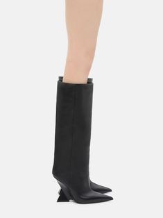 THE ATTICO ''Cheope'' black tube boot Attico Boots, Boot For Women, Black Tube, East Europe, The Attico, Leather Dye, Goat Leather, Bags Shoes, Pyramid