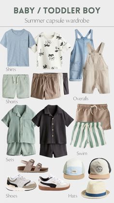 Summer capsule wardrobe for boy moms! All the essentials you’ll need for your little one!  Let me know if you like this style of post & if I should do more! I love to hear feedback!  Baby boy outfits, toddler boy outfits, baby clothes, toddler boy style, baby boy spring clothes, summer baby clothes, summer outfit Inspo, outfit Inspo, baby ootd, toddler ootd, outfit ideas, summer vibes, spring trends, spring 2024, capsule wardrobe, wardrobe essentials, wardrobe basics, toddler sneakers, baby sandals, toddler sandals  Follow my shop @LiziReed on the @shop.LTK app to shop this post and get my exclusive app-only content!  #liketkit #LTKkids #LTKSeasonal #LTKbaby @shop.ltk https://liketk.it/4DAIA Toddler Ootd, Toddler Summer Outfits, Baby Boy Summer, Baby Ootd