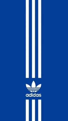 the adidas logo on a blue background