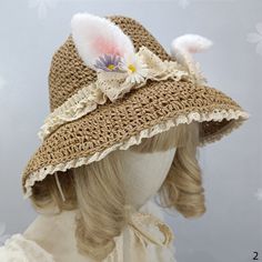 This price is for a straw hat only. Rabbit Ears, Straw Hat, Straw, Hats, Design