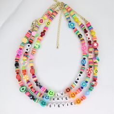 Custom Bead Name Necklace Y2k Bead Necklacegirl Summer Fun - Etsy Fun Multicolor Personalized Charm Necklaces, Trendy Birthday Necklace With Letter Beads, Trendy Customizable Adjustable Necklace, Trendy Adjustable Customizable Necklace, Trendy Adjustable Customizable Necklaces, Fun Adjustable Necklace With Letter Beads, Fun Adjustable Letter Beads Necklace, Adjustable Multicolor Personalized Charm Necklaces, Personalized Adjustable Multicolor Charm Necklaces