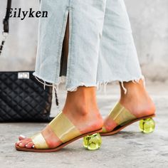 Shipping: Worldwide Express Shipping AvailableDelivery time: 7-15Days Fast ShippingReturns: Fast refund, 100% Money Back Guarantee.Brand Name: EilykenShoes Type: SlidesApplicable Place: OutsideUpper Material: PVCHeel Height: High (5cm-8cm)Origin: Mainland ChinaCN: GuangdongSeason: SummerHeel Type: Strange StyleItem Type: SlippersModel Number: A1-Fashion Element: CRYSTALDepartment Name: AdultOutsole Material: RubberWith Platforms: YesPlatform Height: 0-3cmStyle: ConciseInsole Material: PUPattern Women Slippers Fashion, Female Shoes, Crystal Heels, Fashion Slippers, Women Slippers, Heel Design, Slippers Women, Low Heel Shoes, Heel Slippers