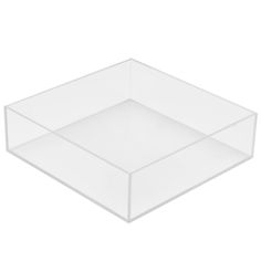 a clear plastic box with no lid