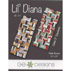 two quilts with different patterns on them and the words lil'diana written in white