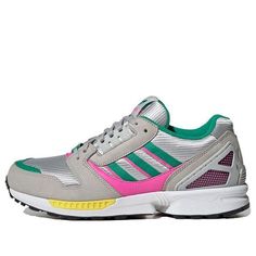 adidas ZX 8000 'Grey Court Green Pink' IG3076 Gray Adidas Running Shoes, Adidas Zx 8000, Adidas Zx, Stylish Sneakers, Perfect Pair, Your Perfect, Adidas, Sneakers, Grey