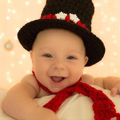 Baby Christmas Top Hat And Scarf - Baby Christmas Photo Prop Newborn Bunny Outfit, Snowman Top Hat, Baby Bunny Outfit, Baby Christmas Hat, Newborn Crochet Photo Props, Newborn Boy Hats, Snowman Baby, Christmas Newborn, Baby Santa