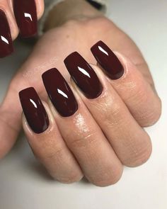 Red Maroon Nails, Burgundy Nail Ideas, Burgundy Nail Designs, Wine Nails, Burgundy Nails, Dark Nails, Burgundy Wine, Dream Nails