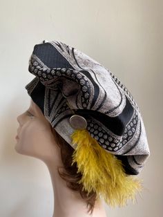 Current shipping price to Europe is economical takes a week or more. Choose upgraded shipping if you want it to arrive in three or four days.   PS . In the pictures is  black and stone colors.Last photo is for black and beige color This hat made  chenille  stone and Black upholstery thick fabric  . lined satin.  Sıze  L Mannequin head is S size so it looks very big Important Note! Please, keep in mind that colors of images may look slightly different because of the specifics of your computer! Th Elegant Black Ceremonial Costume Hats And Headpieces, Adjustable Costume Bonnet, Adjustable Black Costume Hats And Headpieces For Ceremonial, Adjustable Black Costume Hat For Ceremonial Occasions, Black Bohemian Costume Hat, Black Bohemian Hat For Costume, Black Bohemian Hat For Costumes, Adjustable Black Hat For Larp, Adjustable Ceremonial Costume Hat With Curved Brim