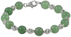 Elegant Aventurine Bracelet, Elegant Aventurine Bracelet Jewelry, Silver Aventurine Bracelet Jewelry, Elegant Silver Aventurine Jewelry, Elegant Green Jewelry With Silver Beads, Elegant Silver Beaded Bracelets With Gemstones, Silver Aventurine Bracelet, Elegant Green Bracelets With Silver Beads, Silver Beaded Jade Bracelets