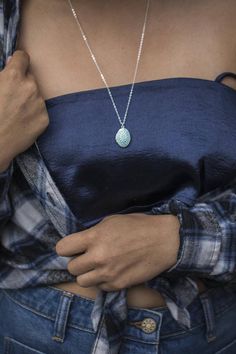 This adorable oval blue locket has a gorgeous aqua tone and verdigris design.  The necklace can be short, mid range or long, your choice at checkout.  The locket has been sealed to be water resistant.  Also available in aqua blue and silver!DETAILS:-Pendant measures 3/4" in height -Photo interior is 3/8" by 5/8" ………………………………….P H O T O S :#2: 24" length#3: 24" length#4: 24" length#6: 20" chain layered with the Small Personalized Filigree Locket (16"):     https://www.etsy.com/listing/168284808#7 Small Gold Locket, Aqua Pendant, Gold Locket Necklace, Oval Locket, Bird Necklace, Gold Locket, Necklace Long, Blue Necklace, Shabby Chic Style