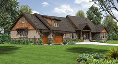 this is an artist's rendering of these craftsman - style home plans for sale