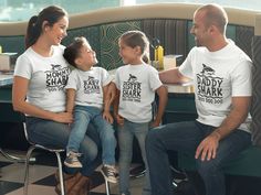 SAVE BIG on The Family Shark Set. 3 Shirts Minimum for this listing.  This Design can be placed on any shirt that we carry. If you would like it on a different style shirt please contact us.  Available in Unisex Sizes XS - 4XL: Ladies Fitted XS - 3XL; Youth XS - XL; Toddler 2T-4T White or Black Print depending on Shirt Color. If you would like a different print color or Glitter Vinyl Print please specify in message to seller box. IMPORTANT INFORMATION PLEASE REVIEW THE SIZING CHARTS THAT ARE PROVIDED. THE LADIES FITTED SHIRTS FIT SNUG IF YOU DO NOT WANT A SNUG FIT, WE SUGGEST GOING WITH THE UNISEX VERSION. Current processing time is 24-72 hours. Please check your order page for estimated shipping date. If you need item faster than stated on checkout (processing time + shipping time) please Boo Shirts, Shark Shirt, Toddler Easter, Family Tees, Easter Shirt, Proud Mom, Baby Shirts, Mama Bear, Pink Shirt