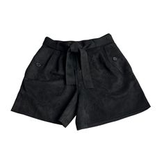 Nwt Banana Republic High Waist Faux Suede Shorts 16” Across Waist 5” Inseam Casual Paperbag Waist Bottoms For Night Out, Black Shorts For Fall, Black Shorts With Elastic Waistband For Fall, Black Shorts With Pockets For Fall, Chic Fall Shorts With Pockets, Workwear Shorts With Belt Loops And Paperbag Waist, Black Paperbag Waist Bottoms For Fall, Black Workwear Shorts For Fall, Winter Workwear Bottoms Short Length