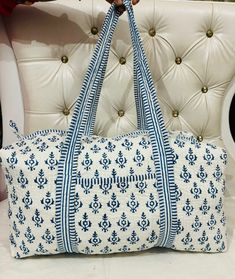 "Large Patches Cotton Quilted block print weekend bags 100% cotton fabric SIZE: Small : 14\"x 8 \"x 8 \" medium : 16\" x 8\" x 8 \" large : 18\" x 9\" x 9 Big Size :20\" x 10\" x 10\" the bags feature two pockets each on the outside :Color : Assorted & We Have More Color please Send me massage : Quilted Padding great for weekend getaways, beach trips and as carry on bags while travelling Ask me for custom orders, personalized pouches or wholesale" Quilted Duffle Bag, Cotton Travel Bag, Hand Luggage Bag, Carry On Bags, Personalized Pouch, Weekend Bags, Floral Block Print, Overnight Travel Bag, Travel Tote Bag