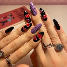 Unlock Your Inner Otaku: Anime Nail Art Ideas for Every Fan – DTK Nail Supply Anime Nail Art, Emerald Nails, Mens Nails, Gothic Nails, Nail Art For Beginners, Year 9