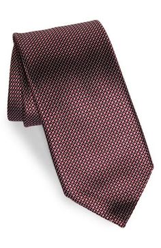 The Italian luxury fashion house brings its timeless elegance to a sleek jacquard tie masterfully crafted in Italy from rich Mulberry silk. 100% silk Dry clean Made in Italy Silk Ties For Work, Luxury Silk Ties For Work, Luxury Silk Ties For Office, Luxury Silk Ties For Semi-formal Occasions, Elegant Red Silk Tie, Red Silk Tie For Business, Red Silk Ties For Business, Elegant Silk Ties With Silk Mark Certification, Formal Red Silk Tie