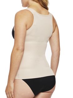 Comfortable Firm® control and shaping: This single-ply, lightweight garment is made from Tactel® fabric designed to provide a smooth look for all-day wear. Open-bust: Wear your own bra for a custom fit. Waist shaping: The waist slimming design shapes your waist while preventing muffin top. Comfort tank straps: Padded for support and extra comfort. Wonderful Edge®: Silicone edge along the bottom of this shaper for no lines, no ride and is comfortable all day. Second-skin Shapewear With Built-in Bra And Full Coverage, Supportive Stretch Shapewear With Built-in Bra, Supportive Full Coverage Shapewear With Built-in Bra, Seamless Second-skin Shapewear With Full Coverage, Fitted Solid Shapewear With Built-in Bra, Seamless Full Coverage Second-skin Shapewear, Seamless Second-skin Full-coverage Shapewear, Seamless Full-coverage Second-skin Shapewear, Elegant Fitted No-show Shapewear