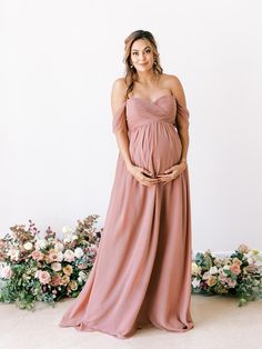 Model: Amanda; Size: 14; Color: Desert Rose Preggo Dress, Pregnant Bridesmaid Dress, Pregnant Bridesmaid, Maternity Evening, Pink Maternity Dress, Pregnant Dress, Maternity Bridesmaid Dresses, Convertible Bridesmaid Dress, Maternity Outfit