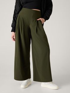 Wide Leg Pants Plus Size, Teacher Wardrobe, Brooklyn Heights, Work And Travel, Bra Dress, Girl Online, Active Wear Pants, High Rise Pants, Wide Leg Pant