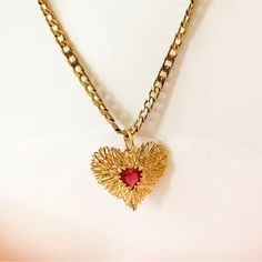 A beautiful flat chain, 16K gold plated brass chain, tarnish resistant and nickel free. The chain is 18 inches long, the heart pendant measures 40mm. Can be worn everyday. Perfect for layering , it can be dress up or down. Valentine's Day Heart Pendant Necklace With Gold Chain, Heart Shaped Figaro Chain Necklace Gift, Heart-shaped Figaro Chain Necklace Gift, Heart-shaped Figaro Chain Necklace As Gift, Heart-shaped Gold Chain Necklace For Gift, Heart Shaped Gold Chain Necklace For Gift, Valentine's Day Heart Necklace With Gold Chain, Valentine's Day Gold Chain Heart Necklace, Valentine's Day Heart Necklaces With Gold Chain