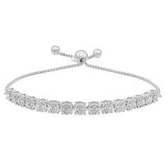 Get ready to add a touch of elegance to your outfit with this stunning 925 Sterling Silver Plated Bolo Bracelet! The 30 natural round diamonds embedded in the bracelet add a subtle sparkle as you move. Perfect for any occasion, from weddings to birthdays, this bracelet is sure to become a staple in your collection. #diamondjewelry #fashionaccessories #sterlingsilver #womensjewelry #braceletlove 😍💎#Silver #Bracelet #Birthday #Diamond #Round #eBayStore #eBaySeller #Stone  #ForWomen #eBay Adjustable Silver Tennis Bracelet In Fine Jewelry Style, Classic Adjustable Sterling Silver Jubilee Bracelet, Adjustable Silver Chain Bracelet Fine Jewelry, Adjustable Sterling Silver Jubilee Bracelet For Formal Occasions, Adjustable Sterling Silver Bracelet Fine Jewelry, Formal Adjustable Sterling Silver Jubilee Bracelet, Adjustable White Gold Bracelets Fine Jewelry, Adjustable Sterling Silver Jubilee Bracelet For Anniversary, Adjustable White Gold Fine Bracelets