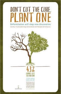 a poster with the words don't cut the tree plant one