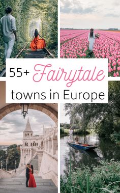 the top five things to see in europe with text overlay that reads, 5 + fairytale towns in europe