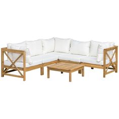 a white couch and coffee table on a white background