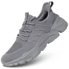 PRICES MAY VARY. All-Day Comfort:Mesh,breathable and lightweight knitted upper.Low-top design and easy pull on and take off.Padded collar and tongue fit the ankle better and prevent wear. Memory Foam Insole:The memory foam insole is comfortable to touch,absorbs the impact force in motion, reduces the burden on the body.Make you feel like walking on the cloud. Soft and Non-slip MD Soles: MD soles with high elasticity and good softness can be bended freely, that hugs your foot perfectly.Combined w Workout Volleyball, Casual Work Shoes, Workout Sneakers, Mens Running Shoes, Mens Walking Shoes, Tennis Sneakers, Lightweight Sneakers, Mens Running, Everyday Shoes