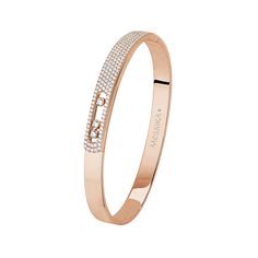 Messika Jewelry - BRACELET DIAMOND ROSE GOLD MOVE NOA PAVÉ BANGLE | Manfredi Jewels Messika Bracelet, Rose Gold Diamond Bracelet, Pave Bangle, Luxury Bracelet, Diamond Jewel, Diamond Bangles Bracelet, Bracelets Gold Diamond, Gold Bangles Design, Unique Diamonds