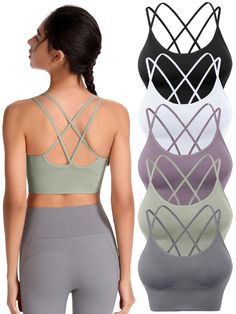 Stay comfy and supported during your workouts or hangouts with these 24 popular sports bras! From high impact to low impact, we've got you covered. #sportsbras #workoutgear #activewear #fitnessfashion #comfortfirst #athleisure #gymessentials #supportive #stayactive #comfyandcute Cute Sports Bra, Sports Bra Design, Supportive Sports Bras, Sport Bras, Crop Bra, Yoga Bra, Yoga Workout