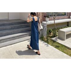 Sleeveless Denim Midi Dress Size S M L XL Total Length Shoulder Width Bust 122 35 45 123 37 47 124 39 49 125 41 51 measurement is cm.Product Information Material: Polyester80%, Cotton20% Color: Blue Wash care: Hand Wash, Machine Wash Indigo Sleeveless Denim Dress, Sleeveless Indigo Denim Dress, Spring Sleeveless Denim Maxi Dress, Casual Sleeveless Denim Blue Dress, Sleeveless Summer Denim Maxi Dress, Sleeveless Denim Maxi Dress For Spring, Sleeveless Denim Maxi Dress For Summer, Casual Blue Denim Sleeveless Dress, Sleeveless Medium Wash Denim Beach Dress