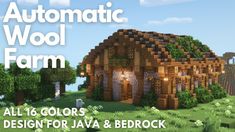 an image of a house with the words automattic wool farm in front of it