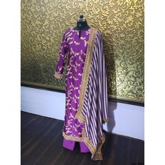 Purple Colour Suit, Suits Pattern, India Wedding Dress, Plazzo Suit, Sabyasachi Collection, Purple Suit, Indian Suit, Punjabi Outfits