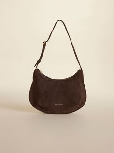 Ilda Deep Brown Suede Elegant Everyday Hobo Bag With Cell Phone Pocket, Chic Leather Baguette Bag For Mobile Phone, Chic Leather Hobo Bag With Cell Phone Pocket, Modern Hobo Bag With Mobile Phone Bag For Everyday, Luxury Everyday Baguette Bag With Phone Holder, Elegant Hobo Bag With Cell Phone Pocket, Elegant Hobo Bag With Mobile Phone Bag For On-the-go, Leather Baguette Bag Mobile Phone Everyday, Leather Baguette Mobile Phone Bag For Everyday