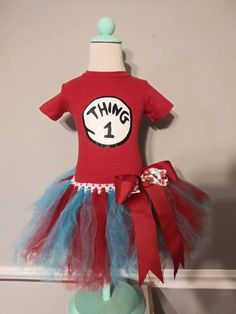 dr seuss thing 1 birthday tutu dress