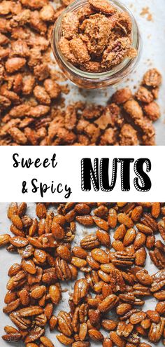 sweet and spicy nuts with text overlay