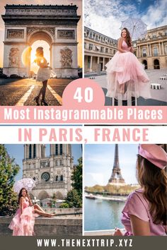 the top 10 most instagrammable places in paris, france with text overlay