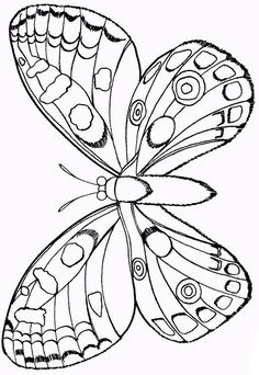 a black and white drawing of a butterfly