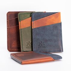 This unique wallet contains 1 quick access slot on the back, and the interior hold up to 10 cards and cash folded in half. The front pocket slots hold an additional 2-6 cards.  * Made from Full Grain Badalassi Carlo Leather * Hand Stitched with Ritza or Maine Thread * Holds 7-12 Cards and Cash * "Lifetime" Warranty   "Lifetime" is in quotes because well, I can't guarantee anything beyond the point I venture into... well, the beyond. I stand by all of my products and will do whatever I can to mak Everyday Use Trifold Card Holder With Card Slots, Trifold Card Holder With Card Slots For Daily Use, Bifold Card Holder With Card Slots, Bifold Card Holder With Slots For Everyday Use, Cardholder Wallet, Unique Wallets, The Anchor, Hold Ups, Money Clip Wallet