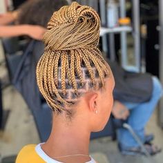 Small Box Braids Hairstyles, Knotless Box Braids, Small Box Braids, Big Box Braids Hairstyles, Braided Bun Hairstyles