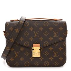 This is an authentic LOUIS VUITTON Monogram Pochette Metis. This chic handbag is finely crafted of classic Louis Vuitton monogram toile canvas. The bag features a vachetta cowhide leather top handle, an optional monogram coated canvas shoulder strap, and a rear zipper pocket. The envelope-style crossover flap opens with a polished gold S-lock to a partitioned brown microfiber interior. Louis Vuitton Monogram Bag, Louis Vuitton Crossbody Bag, Louis Vuitton Pochette Metis, Louis Vuitton Crossbody, Louis Vuitton Empreinte, Louis Vuitton Pochette, Monogram Bag, Chic Handbags, Louis Vuitton Shoulder Bag