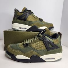 Air Jordan 4 Retro Se Craft Size 10 Men Medium Olive/Pale Vanilla Sku: Fb9927-200 100% Authentic Brand New With Box (Box Is Missing Lid) Any Questions? Make Sure To Ask Price Firm Air Jordan 4 Leather Sneakers With Round Toe, Air Jordan 4 Leather Lace-up Sneakers, Air Jordan 4 Leather Lace-up Shoes, Air Jordan 4 High-top With Air Cushioning, Air Jordan 4 High-top Leather With Air Cushioning, Air Jordan 4 Leather Lace-up With Rubber Sole, Air Jordan 4 Leather With Air Cushioning, Air Jordan 4 Leather Shoes With Air Cushioning, Green Leather Basketball Shoes With Air Cushioning