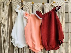 ️Very comfortable clothes for the little princess in the summer. 🌾 lightweight, breathable, protects from the sun and cools the skin, it does not have to be ironed, and after washing it becomes softer. How to Care a Muslin fabric 🧼Machine wash or hand wash muslin using cold water. 🧼Use gentle laundry detergent. 🧼Hang the item or lay muslin flat to dry. You can also tumble dry on low, but make sure to remove the item from the dryer before it's completely dry. Easy to wash: wash at 30-40 degre Cute Solid Color Bubble Romper For Beach, White Short Sleeve Bubble Romper For Summer, Cute Solid Color Beach Bubble Romper, Cute Summer Beach Bubble Romper, Cotton Bubble Romper For Beach, Cute Summer Bubble Romper For Beach, Spring Beachwear Tops For Play, Pink Short Sleeve Bubble Romper For Summer, White Short Sleeve Bubble Romper For Beach