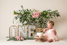 Smashed Cake Photoshoot, One Year Cake Smash Girl, 1st Birthday Party For Girls, 1st Birthday Photoshoot, 1st Birthday Cake Smash, Smash Cake