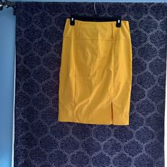 Belle Poque Elegant Retro Women's Large Yellow Midi Skirt Stretchy Zip In Back Nwt Yellow Stretch Pencil Skirt, Yellow Pencil Skirt For Workwear, Yellow Midi Skirt For Work, Yellow Knee-length Lined Mini Skirt, Yellow Lined Knee-length Mini Skirt, Yellow Midi Skirt, Black Straight Skirt, Long Leather Skirt, Black Leather Pencil Skirt